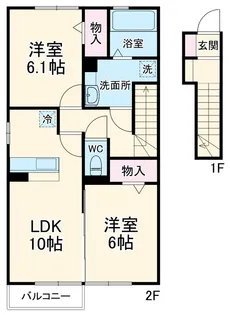 グランドール・サクラ【202号室】の間取り