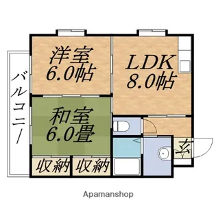 アヴァンティイン伏見【2階】の間取り