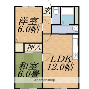ソシアルコート伏見【105号室】の間取り