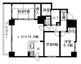 MANSION KURODA山鼻19条【9階】の間取り
