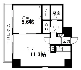 CRANECOURT【802号室】の間取り