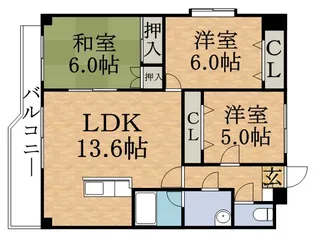 クレストコート宮の森【00303号室】の間取り