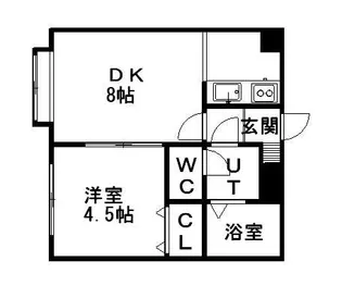 フラッツ中島公園【203号室】の間取り