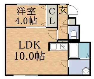 ドミシール宮の森【201号室】の間取り