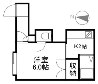 コート山鼻【202号室】の間取り