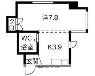 ソシエ山鼻【505号室】の間取り
