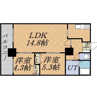 パシフィックタワー札幌【10階】の間取り
