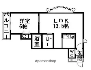 北海道札幌市中央区北一条東9丁目【アパート】の間取り