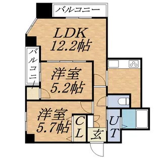 レジディア南一条イースト【3階】の間取り