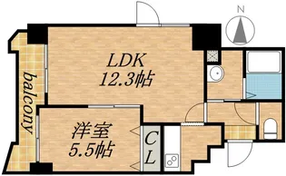 ティアラ中島公園ウエストサイド【13階】の間取り