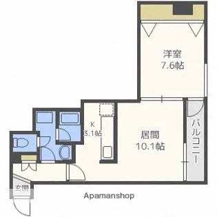 北海道札幌市中央区南一条西9丁目【マンション】の間取り