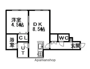 北海道札幌市中央区北七条西21丁目【アパート】の間取り