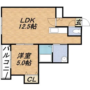 北海道札幌市中央区北二条東8丁目【アパート】の間取り