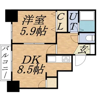ブラントゥール伏見【201号室】の間取り