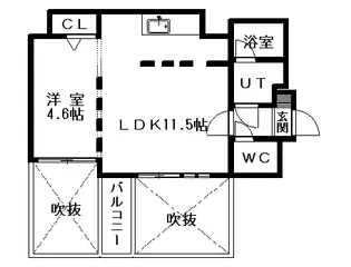 CITY SPIRE 南3条Ⅱ【8階】の間取り