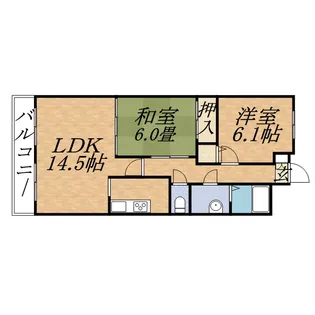 アジエステート大通西プラザ【0402号室】の間取り