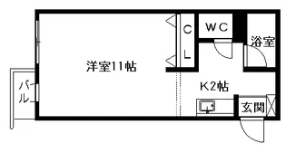 ヴァンヴェール南4条【108号室】の間取り