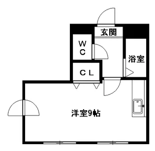 CENTRAL6(セントラル)【110号室】の間取り