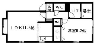 (仮称)宮の森3条3丁目賃貸MS【101号室】の間取り