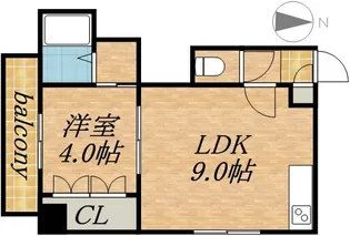 ヴィラ・ススキノ【501号室】の間取り