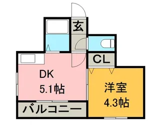 セゾンコート21【302号室】の間取り