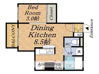 ポートレイト【4階】の間取り