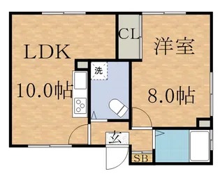 宮の森小川ハイツ【6号室】の間取り