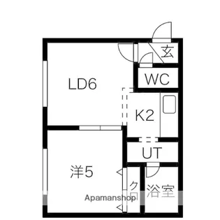 ツインズ大通壱番館【3階】の間取り
