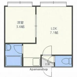 プライムハウス宮の森【201号室】の間取り