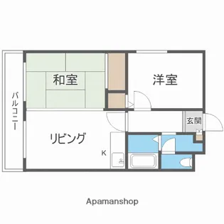北海道札幌市中央区南十八条西11丁目【マンション】の間取り