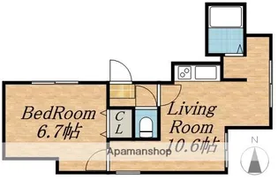 コーポDAN南13条【208号室】の間取り