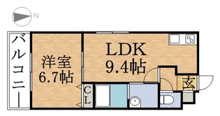 ラ・ルーチェ山鼻【303号室】の間取り