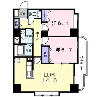 GーOAK山鼻【6階】の間取り