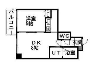 レジディア桑園【401号室】の間取り