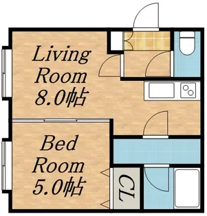 ワイルドベリー幌平橋【405号室】の間取り