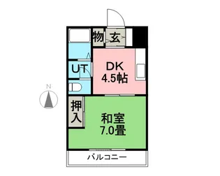 内山マンション【5階】の間取り
