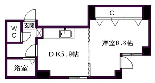 ノースランド南7条【303号室】の間取り