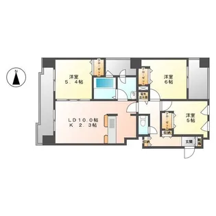 モデナ山鼻【201号室】の間取り