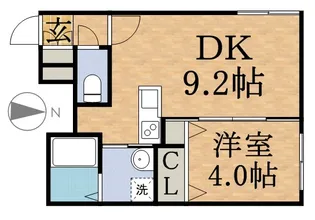 ブリランテ中島公園【402号室】の間取り