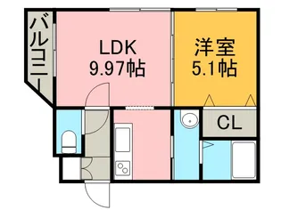 シャトーアンジュラス【00302号室】の間取り