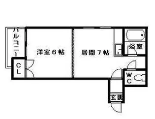 ジュマ宮の森B棟【00403号室】の間取り