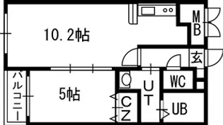 クラッセ円山 EAST【00103号室】の間取り