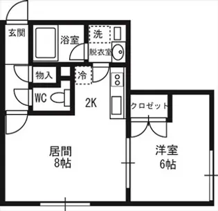 すいえん【00402号室】の間取り