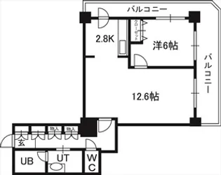 PRIME URBAN札幌 RIVER FRONT【01901号室】の間取り