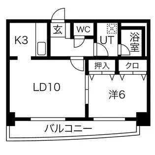 ブルーリーフ桑園【1階】の間取り