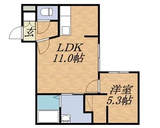 ラヴェーラ円山鳥居前【4階】の間取り