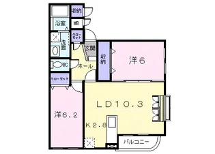 カトルヴァン【3階】の間取り