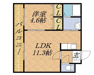 サンステージS17W7【1階】の間取り