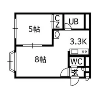 アクアボーン8 8【201号室】の間取り