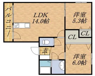 GRANEIGE YAMAHANA【4階】の間取り